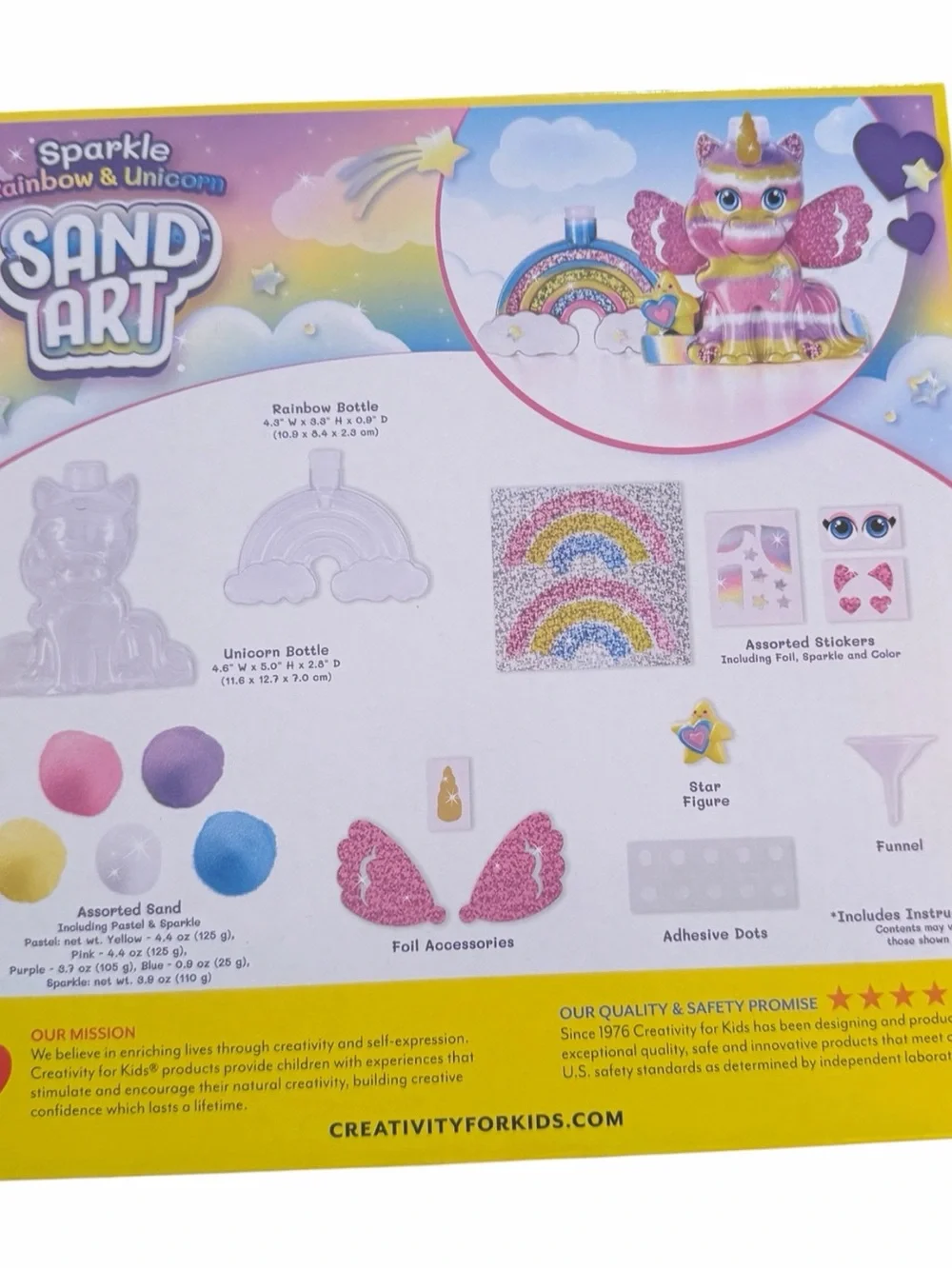 Sparkle Rainbow & Unicorn Sand Art Kit - Pink, Gold, Purple